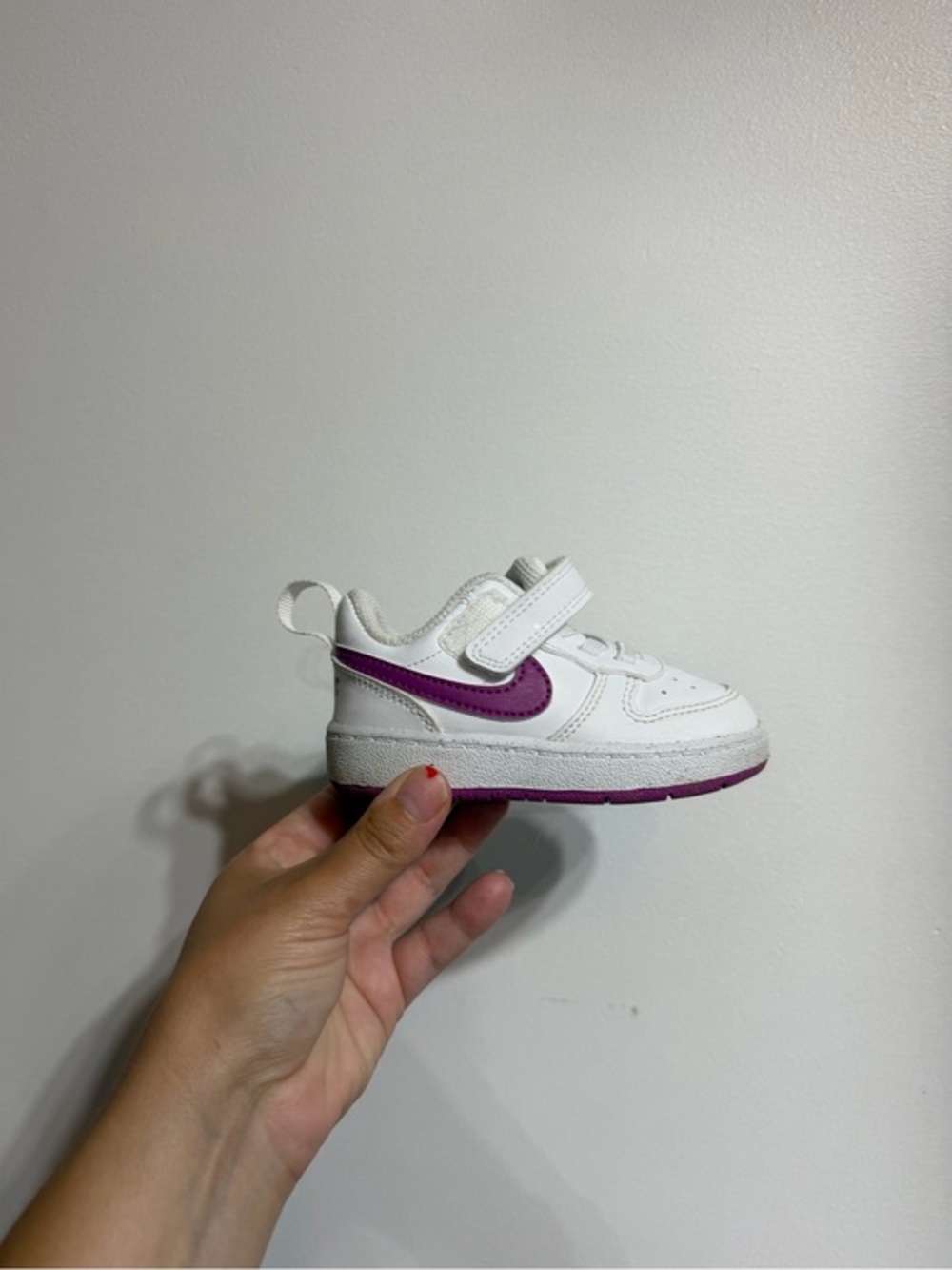 Nike Court Borough Low 2 Toddler Sneakers - White & Purple - Size 5C